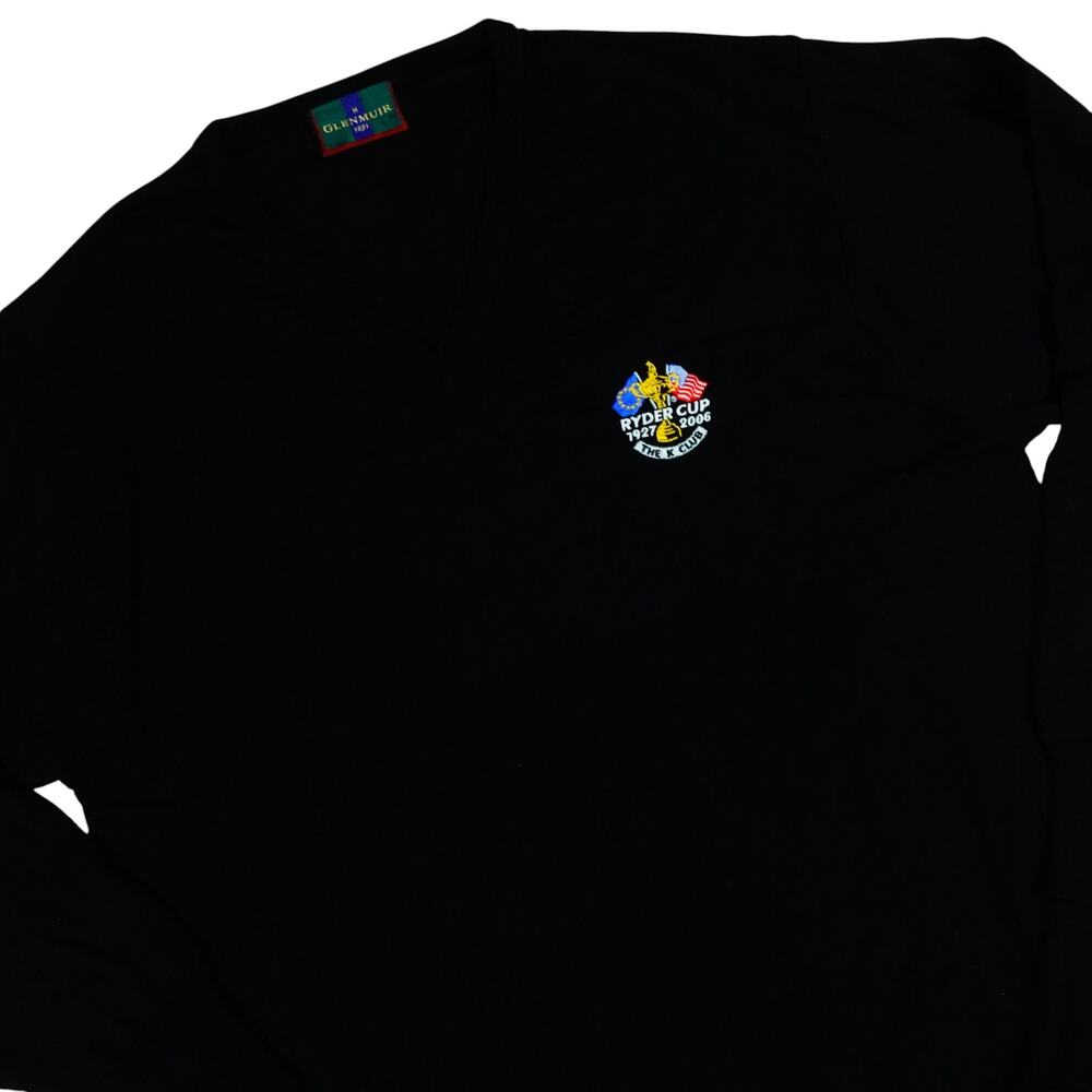 Glenmuir Ryder Cup The K Club 2006 Pure Wool Woolmark Black Golf Sweater Medium